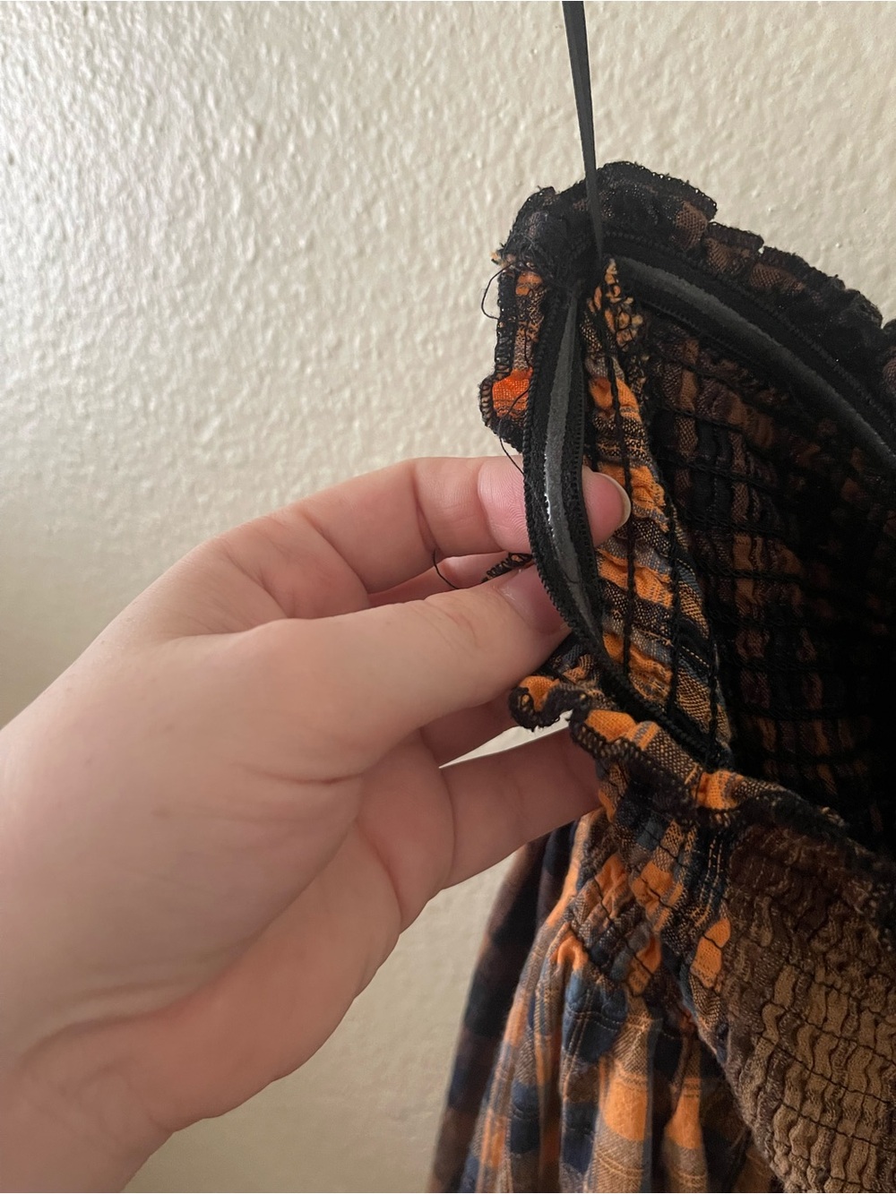 Fashion Nova Plaid Patchwork Maxi Dress in Brown and Black - Picture 3 of 5